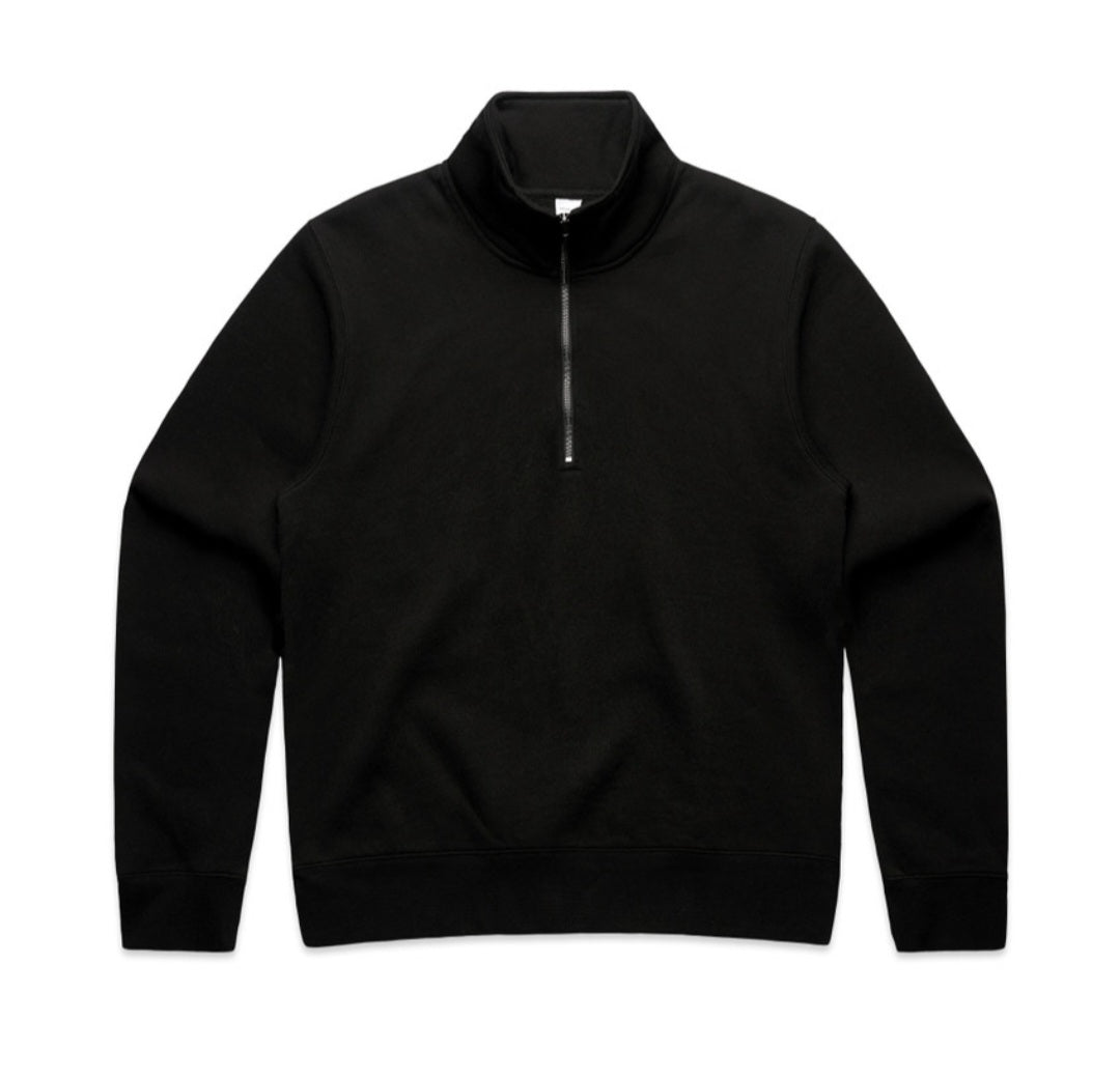 AS COLOURS- HALF ZIP, WITH LOGO DESIGN/ QUANTITY OF 5