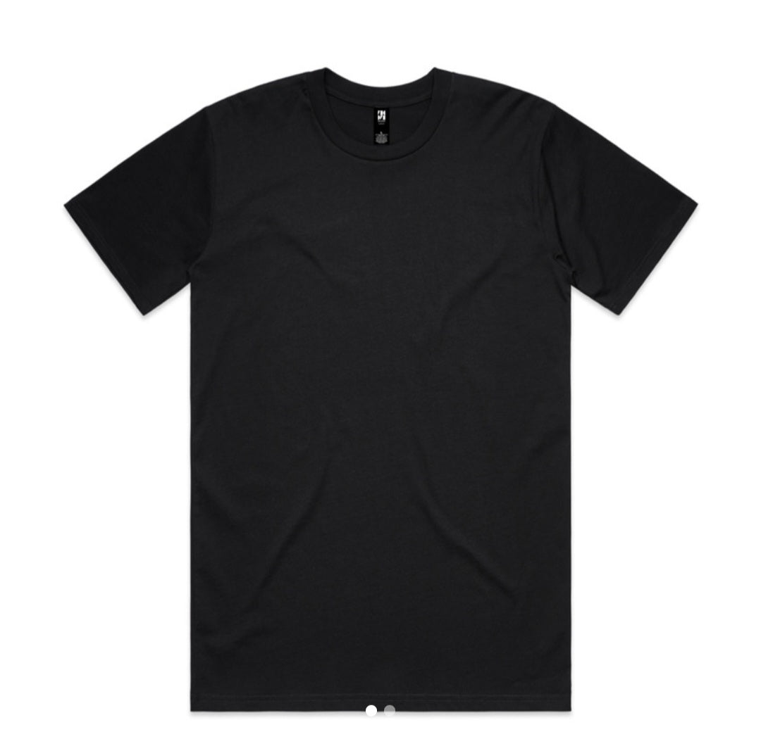 AS COLOURS- MEN'S TEE & LOGO DESIGN/ QUANTITY OF 10