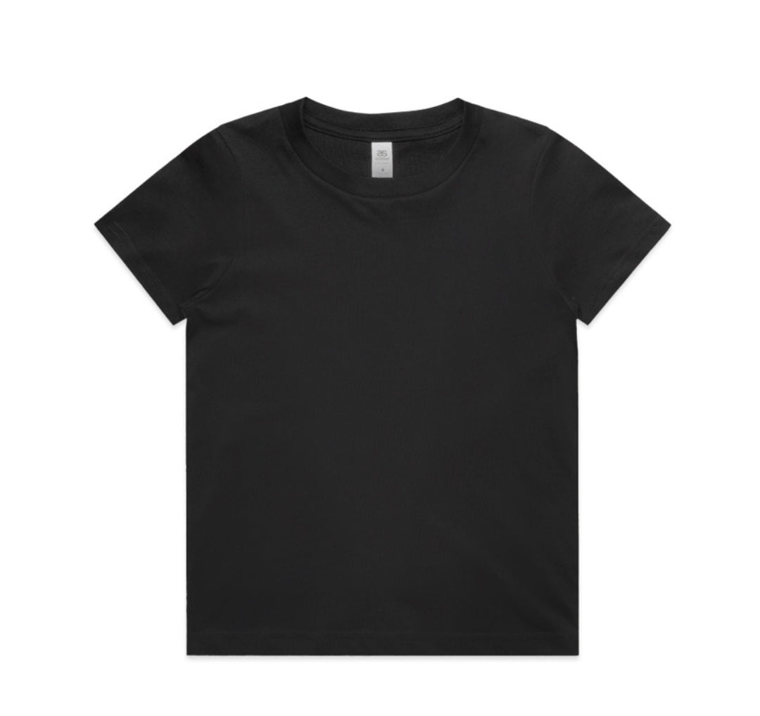 AS COLOURS- KIDS STAPLE TEE & LOGO DESIGN/ QTY OF 5