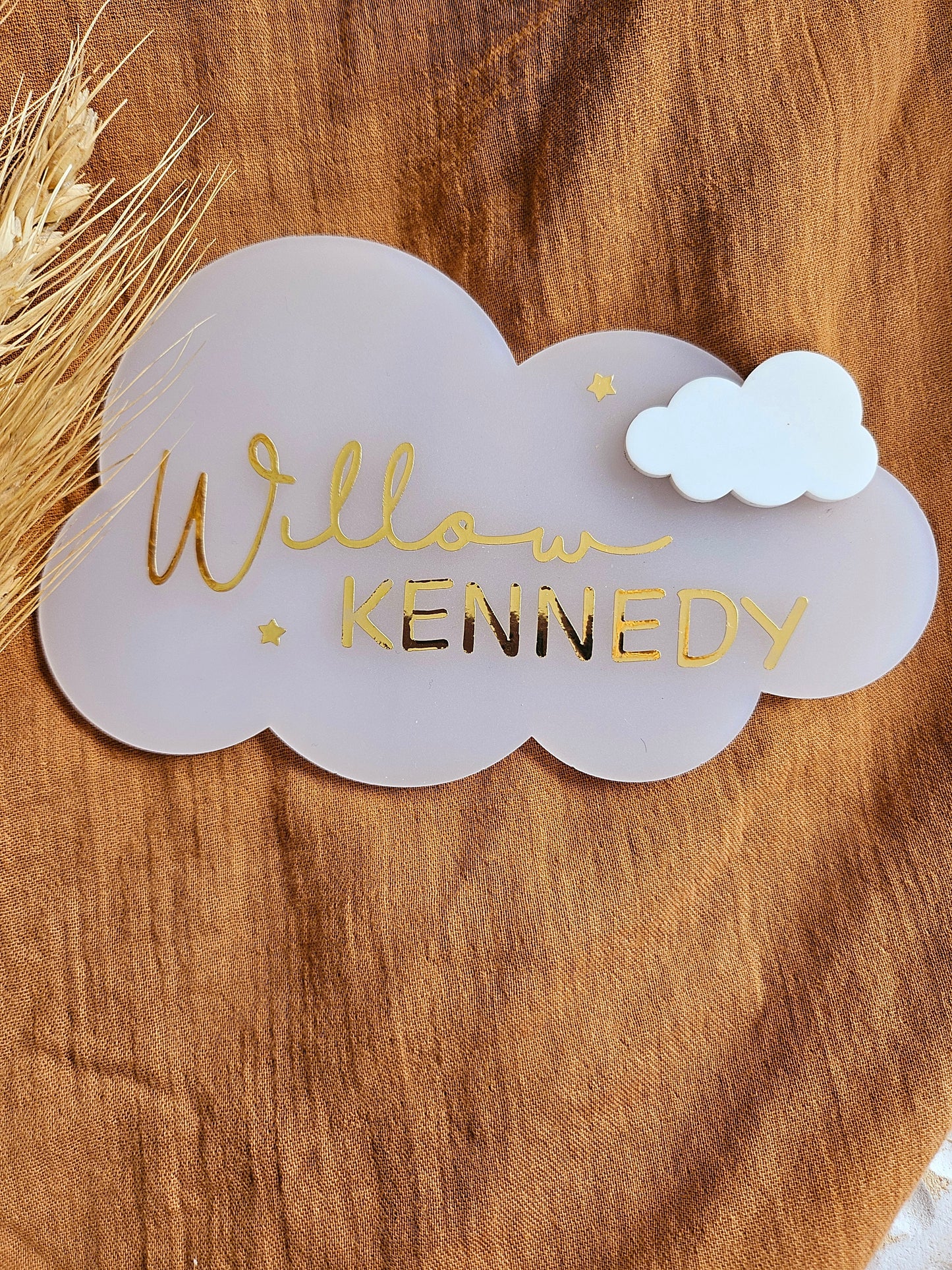 PERSONALISED CLOUD NAME PLAQUE