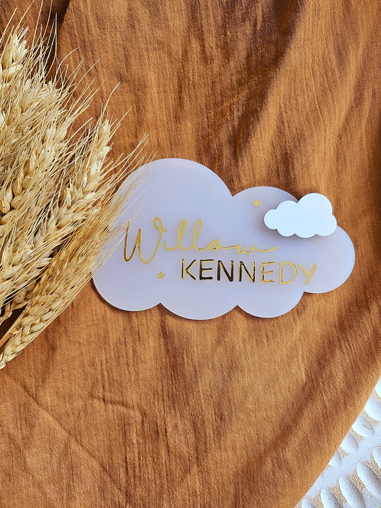 PERSONALISED CLOUD NAME PLAQUE