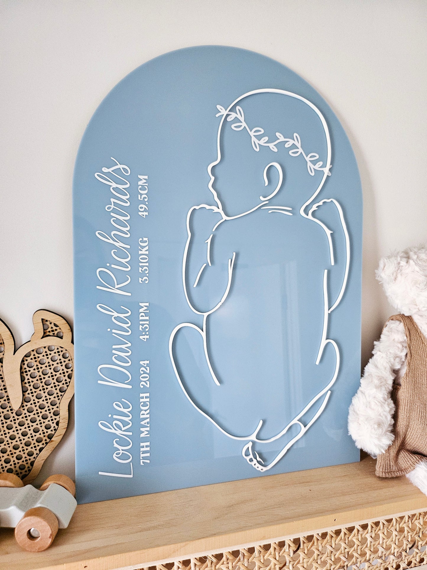 BABY BIRTH WALL PLAQUE