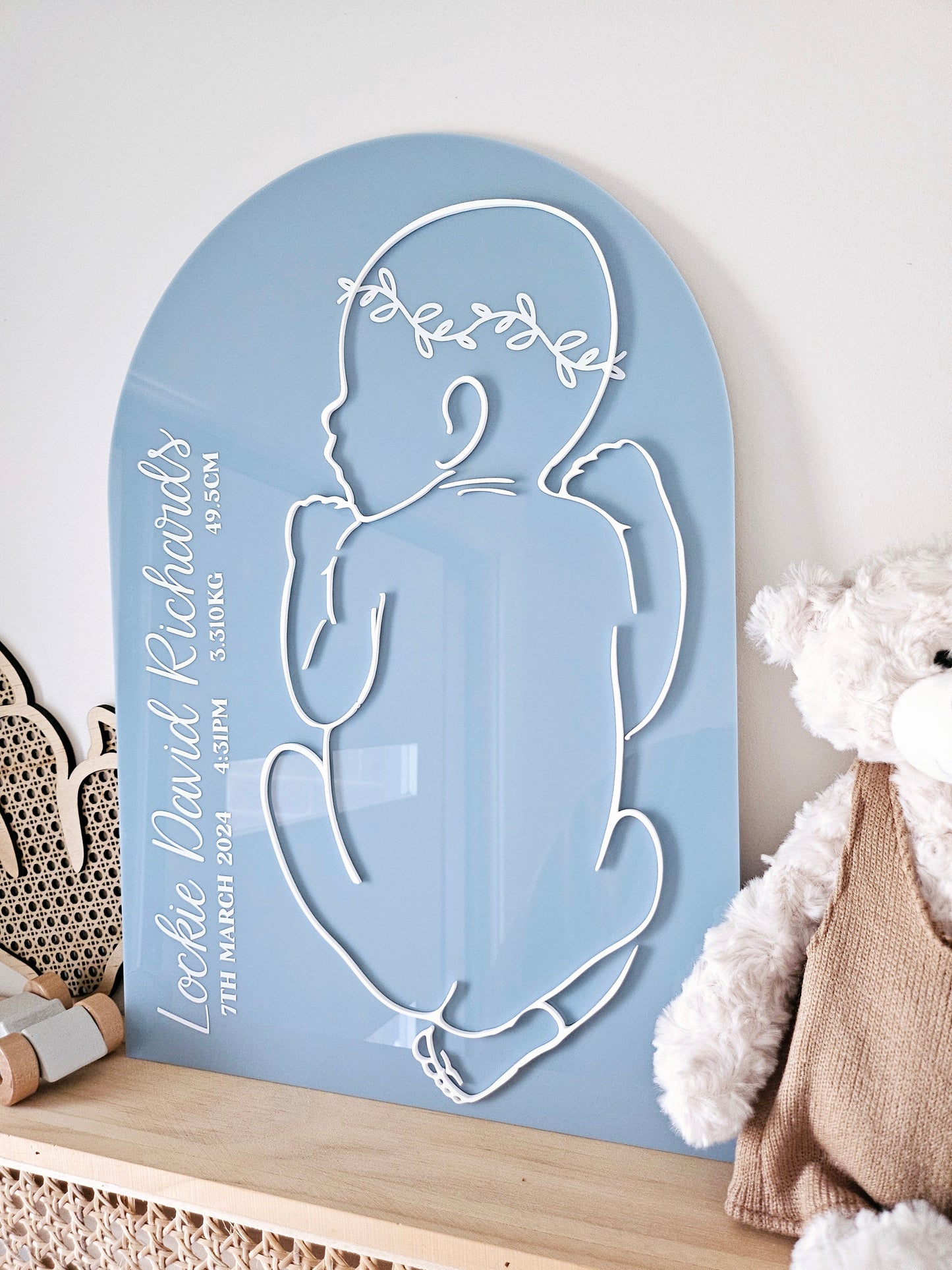 BABY BIRTH WALL PLAQUE