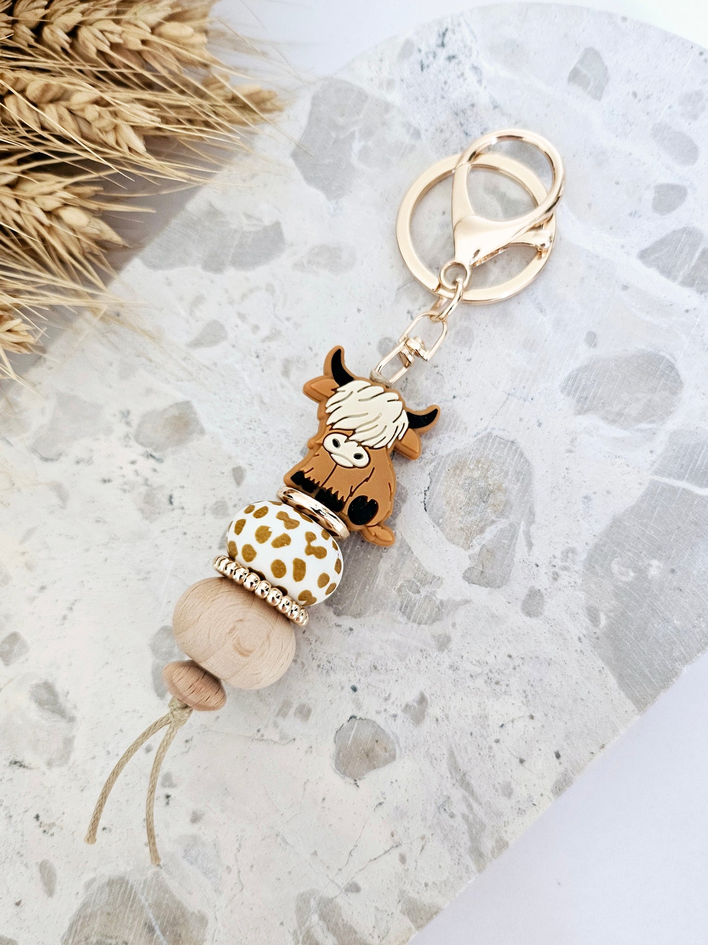 KEYRING- HIGHLAND COW