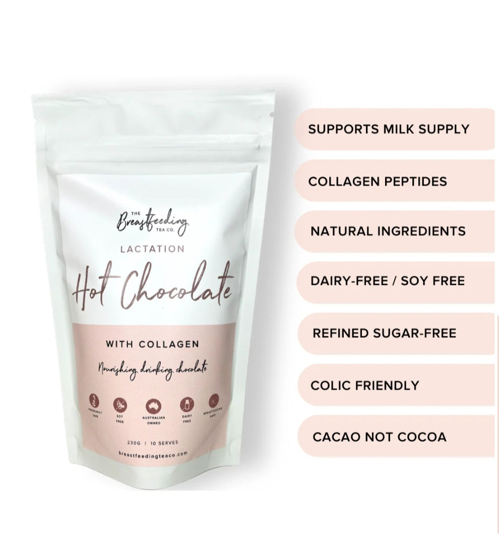 THE BREASTFEEDING TEA CO - LACTATION HOT CHOCOLATE WITH COLLAGEN
