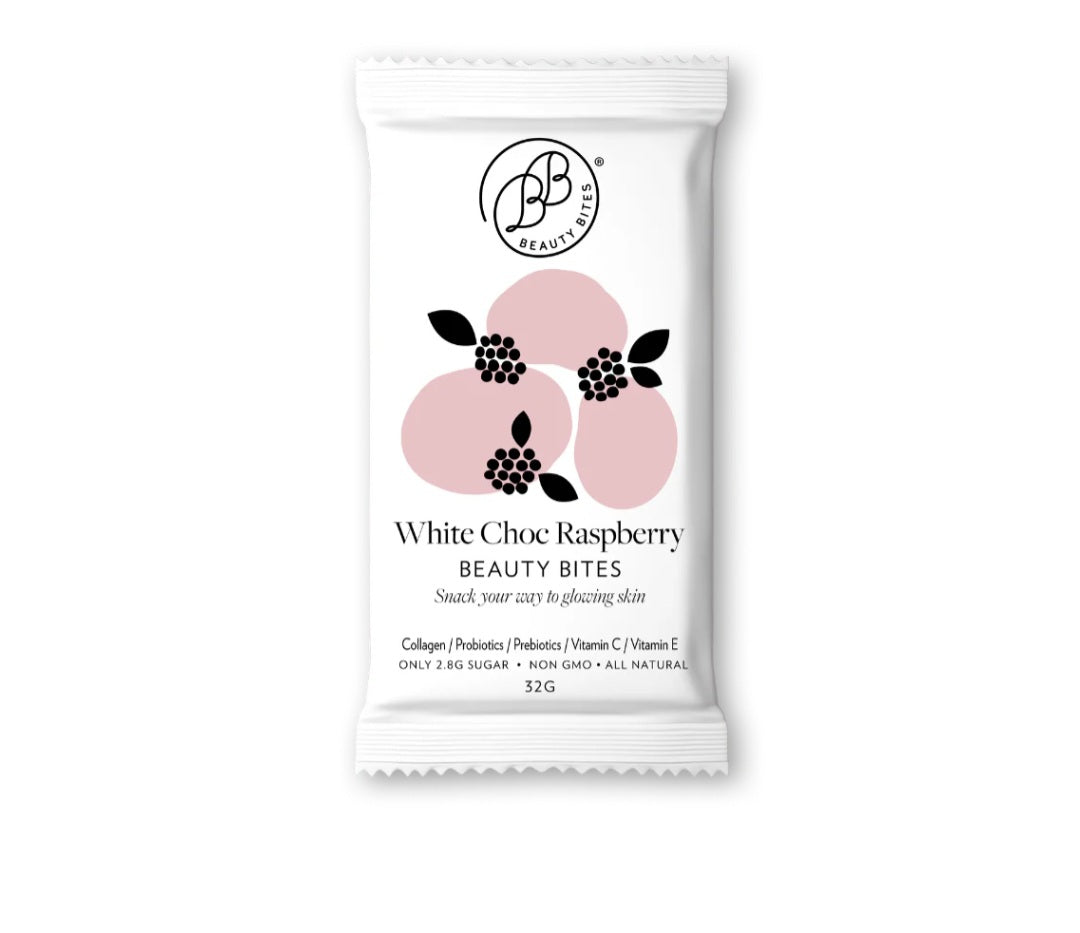 KRUMBLED FOODS BEAUTY BITE: WHITE CHOCOLATE AND RASPBERRY