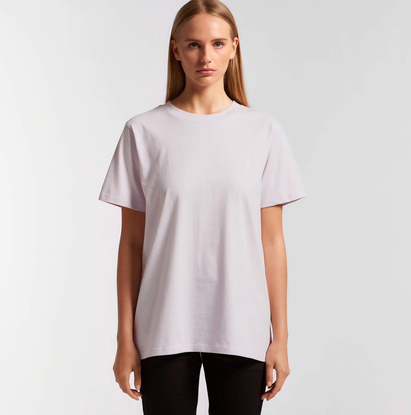 AS COLOURS- WO'S CLASSIC TEE/ FRONT AND BACK LOGO DESIGN, BULK BUY 5 TEES