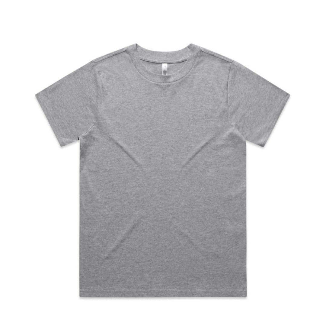 AS COLOURS- WO'S CLASSIC TEE/ FRONT AND BACK LOGO DESIGN, SINGLE TEE ONLY