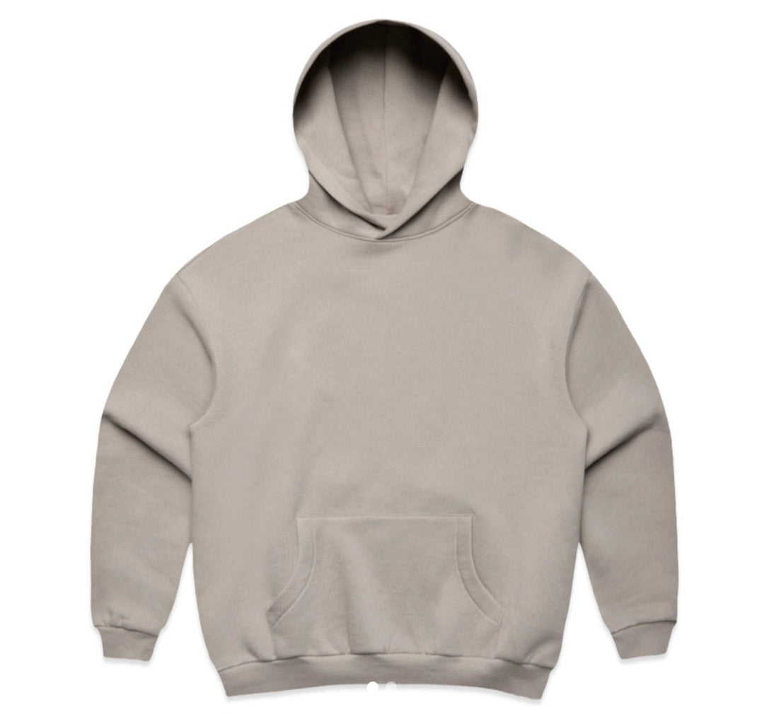 AS COLOURS- WO'S BOX HOOD/ FRONT AND BACK LOGO DESIGN, QUANTITY OF 5