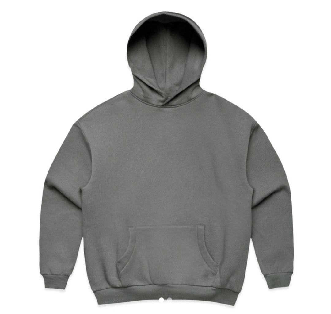 AS COLOURS- WO'S BOX HOOD/ FRONT AND BACK LOGO DESIGN, QUANTITY OF 5