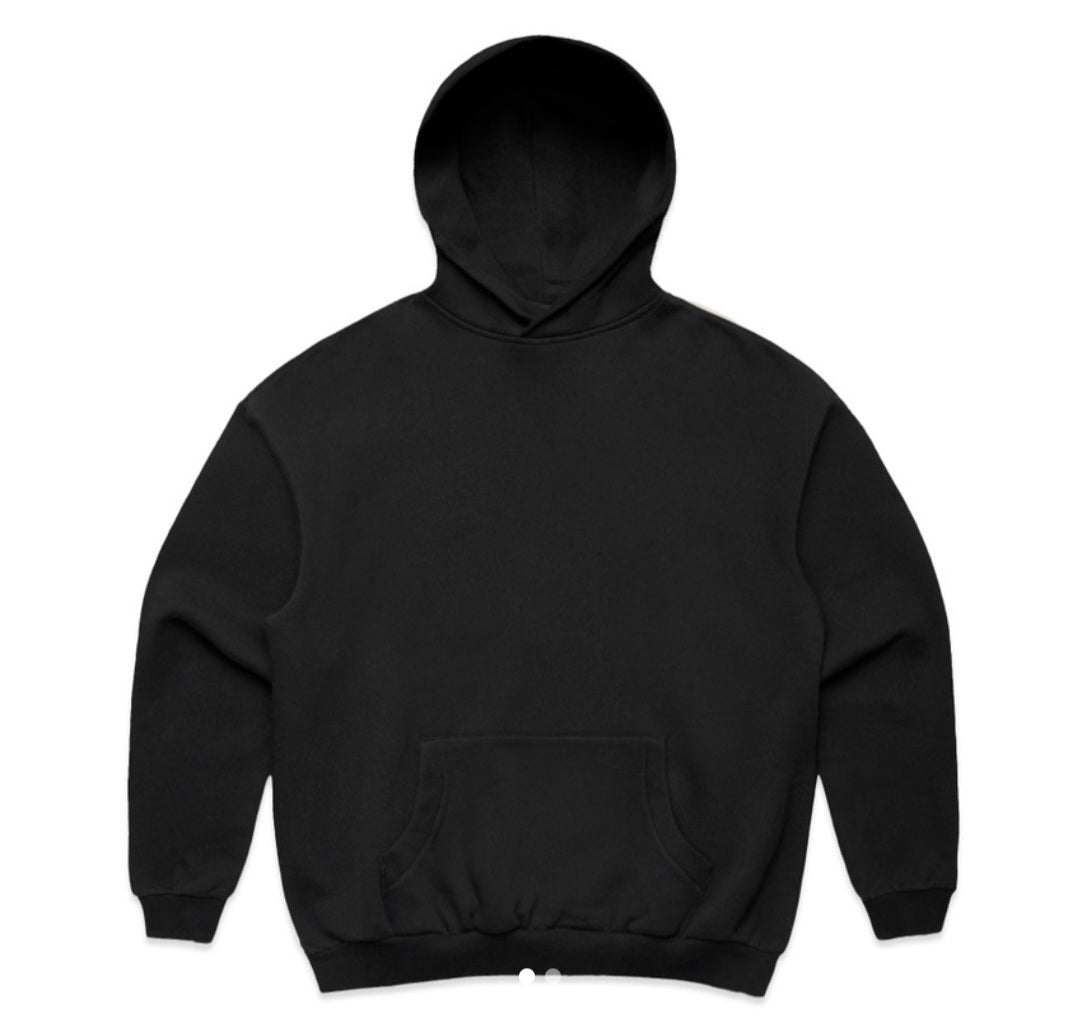 AS COLOURS- WO'S BOX HOOD/ FRONT AND BACK LOGO DESIGN, QUANTITY OF 5