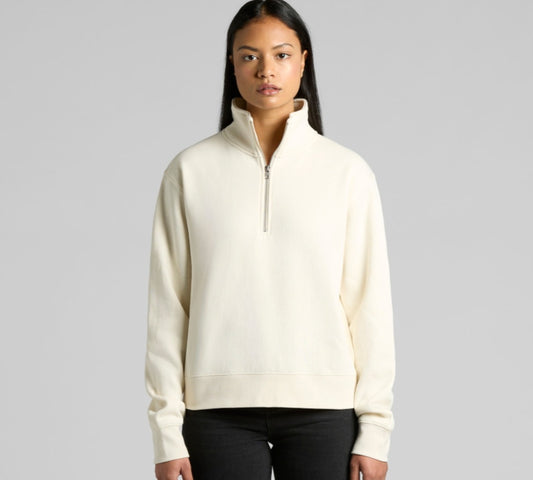 AS COLOURS- HALF ZIP, WITH LOGO DESIGN/ QUANTITY OF 10