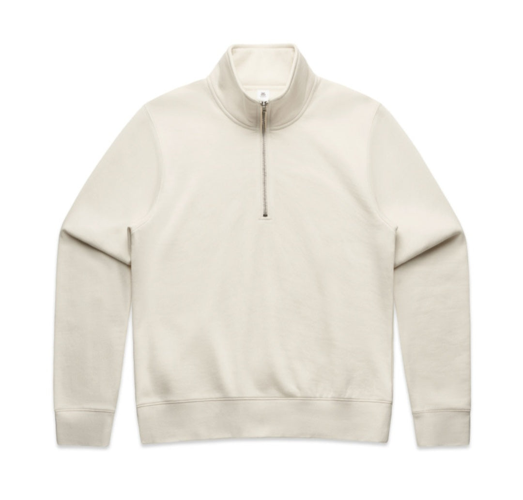 AS COLOURS- HALF ZIP, WITH LOGO DESIGN/ QUANTITY OF 10