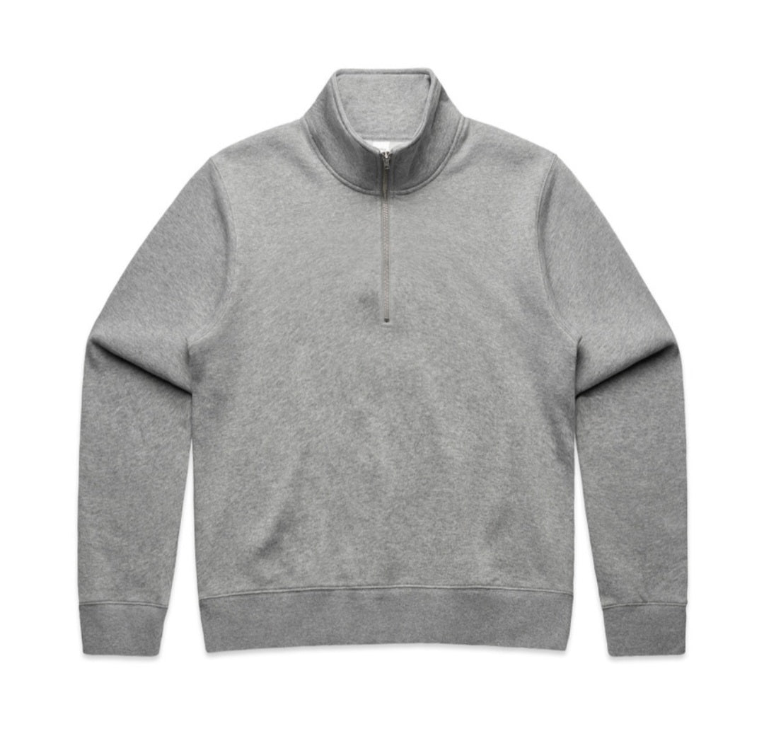 AS COLOURS- HALF ZIP, WITH LOGO DESIGN/ QUANTITY OF 5