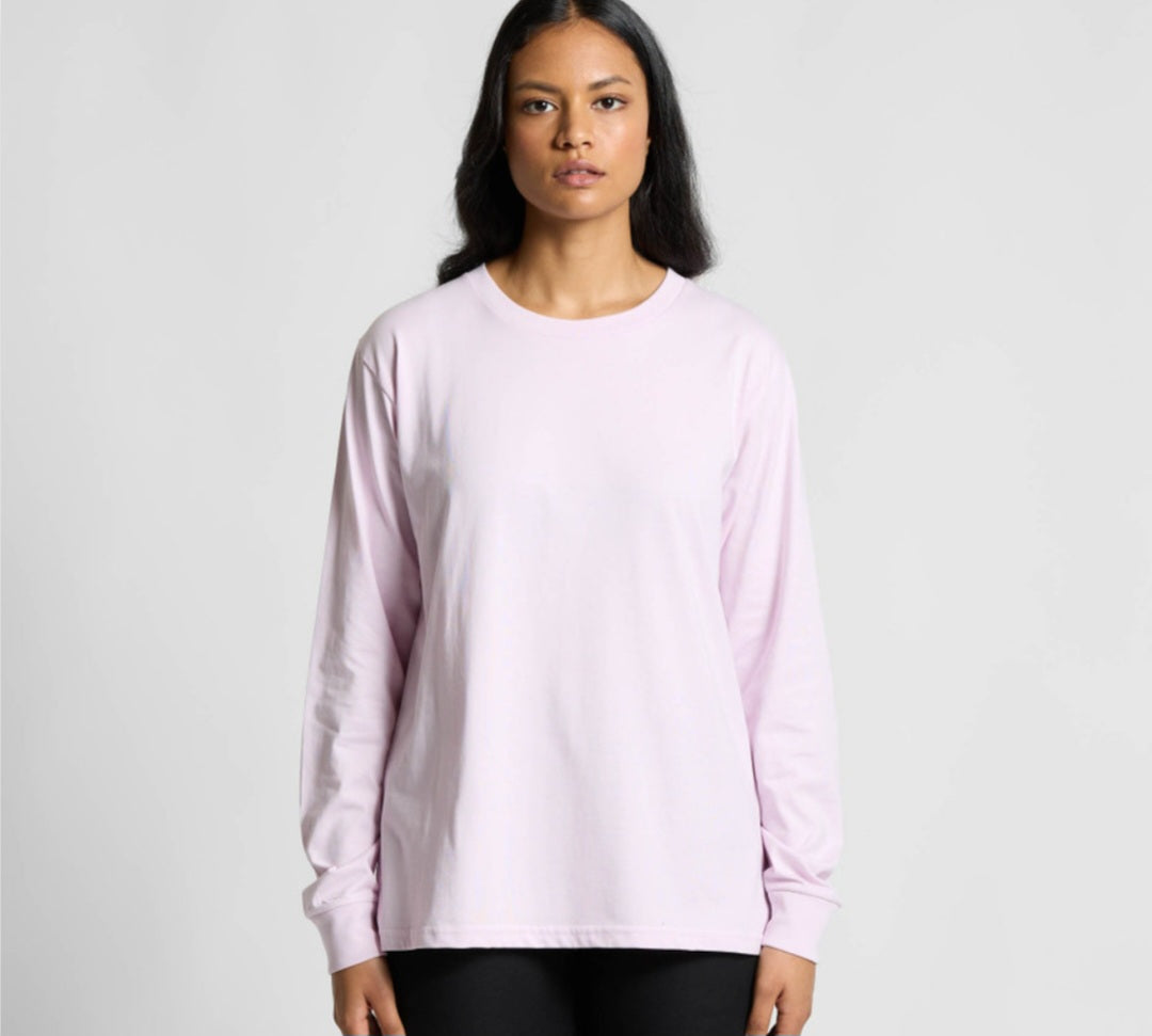 AS COLOURS- WO'S CLASSIC L/S, WITH LOGO DESIGN, SINGLE L/S