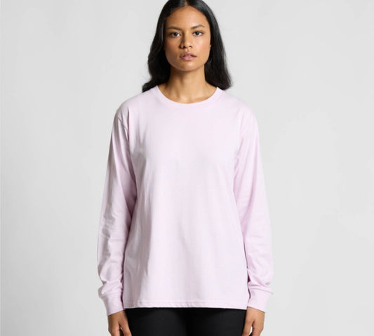 AS COLOURS- WO'S CLASSIC L/S, WITH LOGO DESIGN, SINGLE L/S