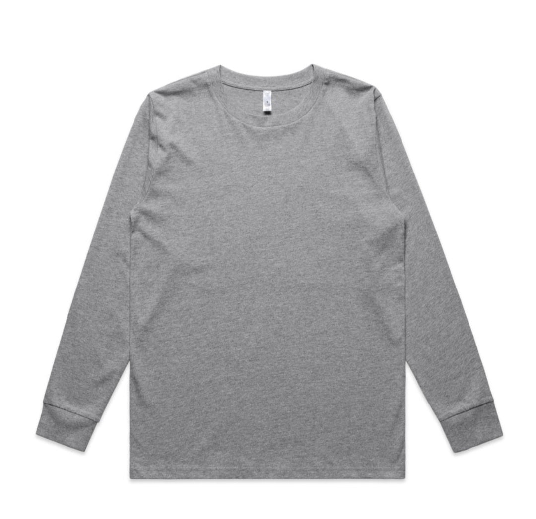 AS COLOURS- WO'S CLASSIC L/S, WITH LOGO DESIGN- QUANTITY OF 5