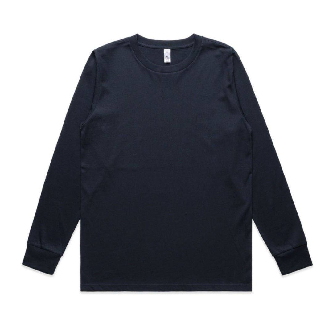AS COLOURS- WO'S CLASSIC L/S, WITH LOGO DESIGN- QUANTITY OF 10
