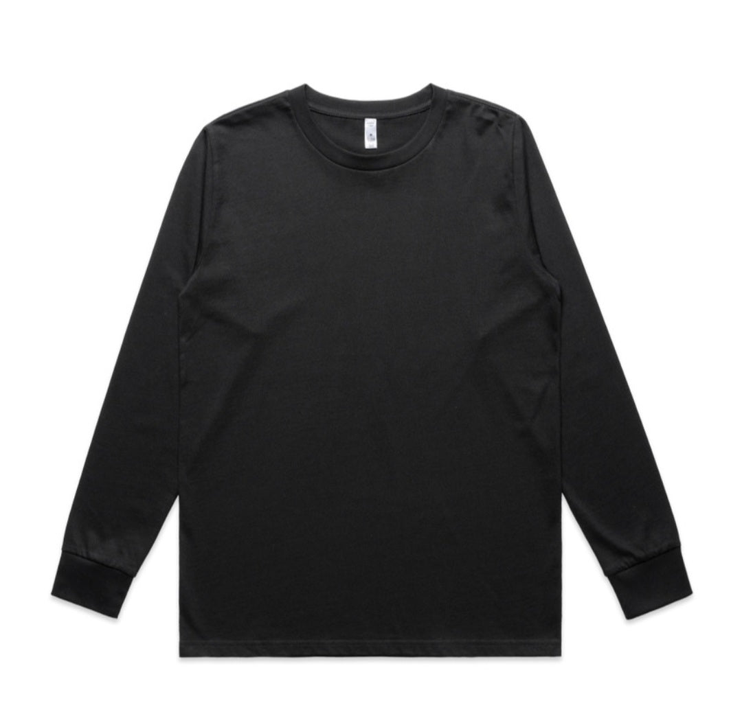 AS COLOURS- WO'S CLASSIC L/S, WITH LOGO DESIGN- QUANTITY OF 5