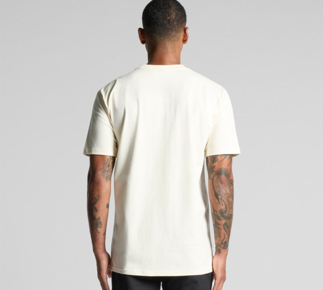 AS COLOURS- MEN'S TEE & LOGO DESIGN/ QUANTITY OF 5