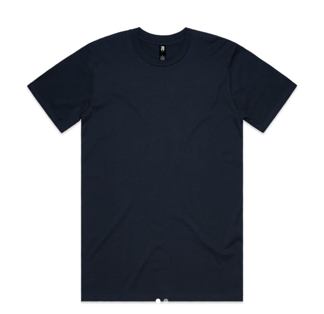 AS COLOURS- MEN'S TEE & LOGO DESIGN/ QUANTITY OF 10