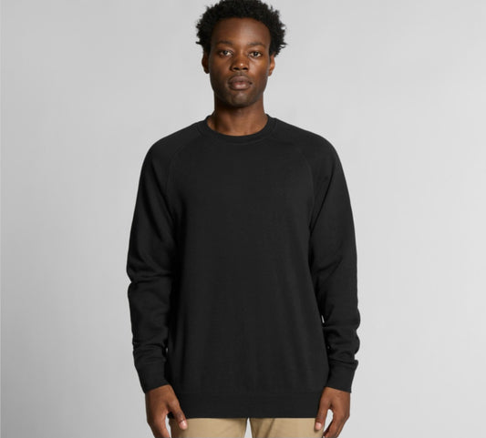 AS COLOURS- MEN'S CREW & LOGO DESIGN/ QUANTITY OF 5