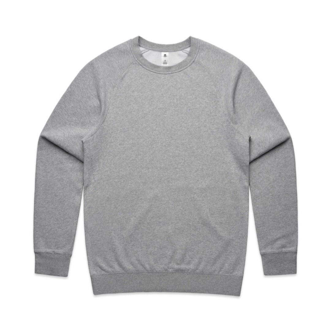 AS COLOURS- MEN'S CREW & LOGO DESIGN/ QUANTITY OF 10