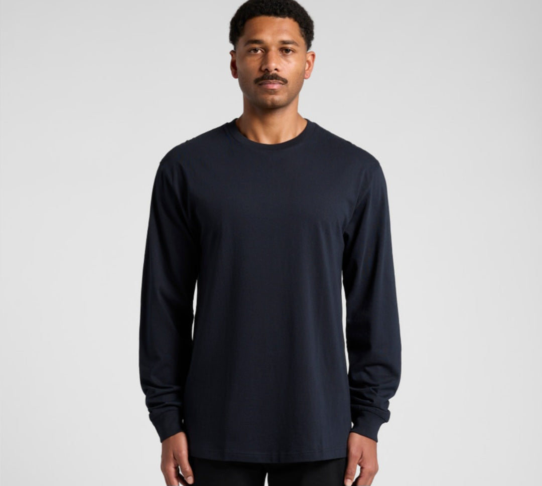 AS COLOURS- MEN'S L/S & LOGO DESIGN/ QUANTITY OF 10