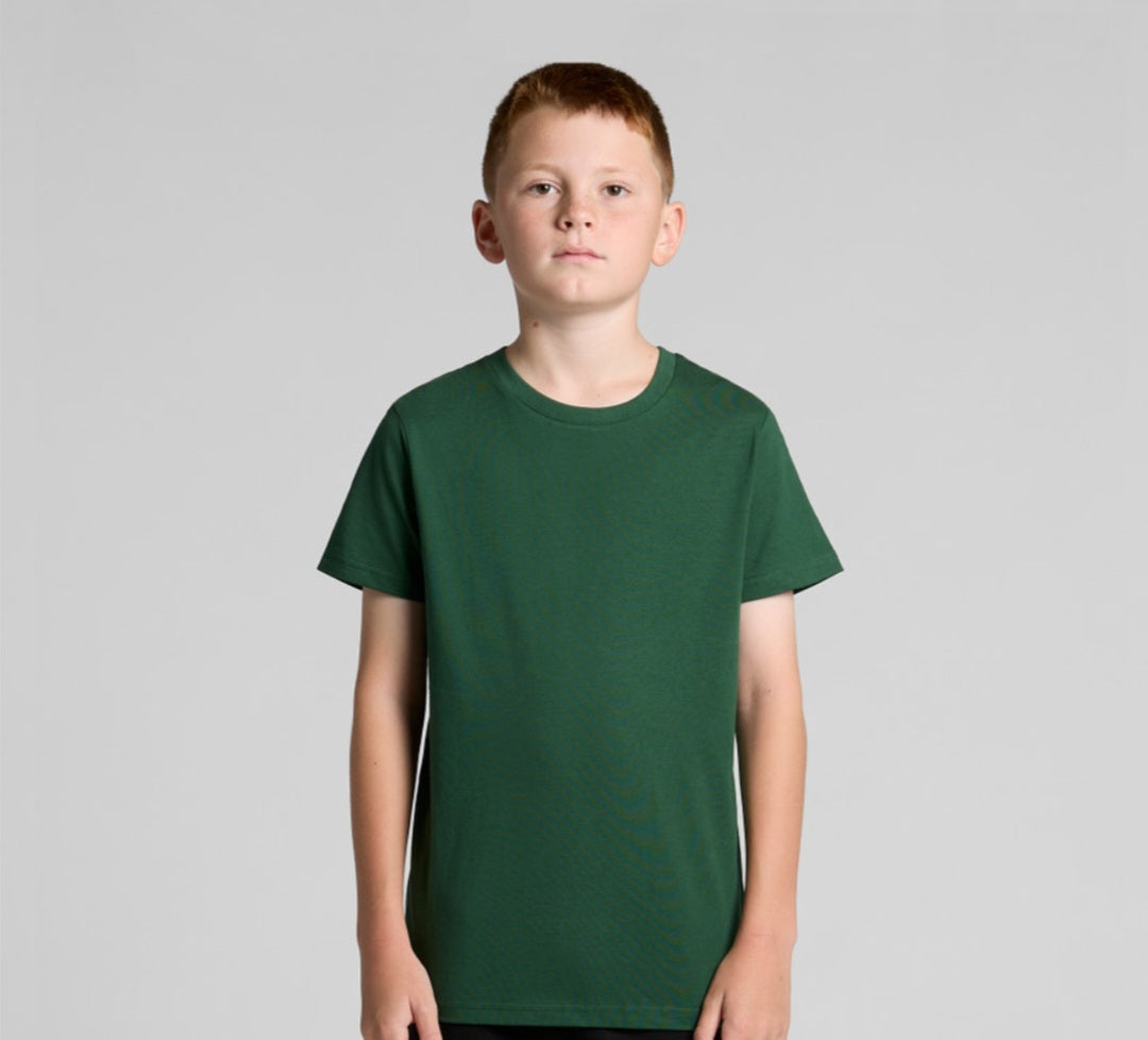 AS COLOURS- KIDS STAPLE TEE & LOGO DESIGN/ QTY OF 5