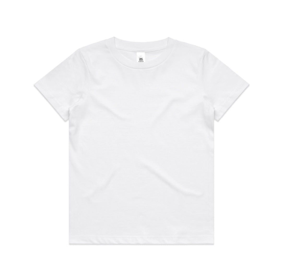 AS COLOURS- KIDS STAPLE TEE & LOGO DESIGN/ QTY 1