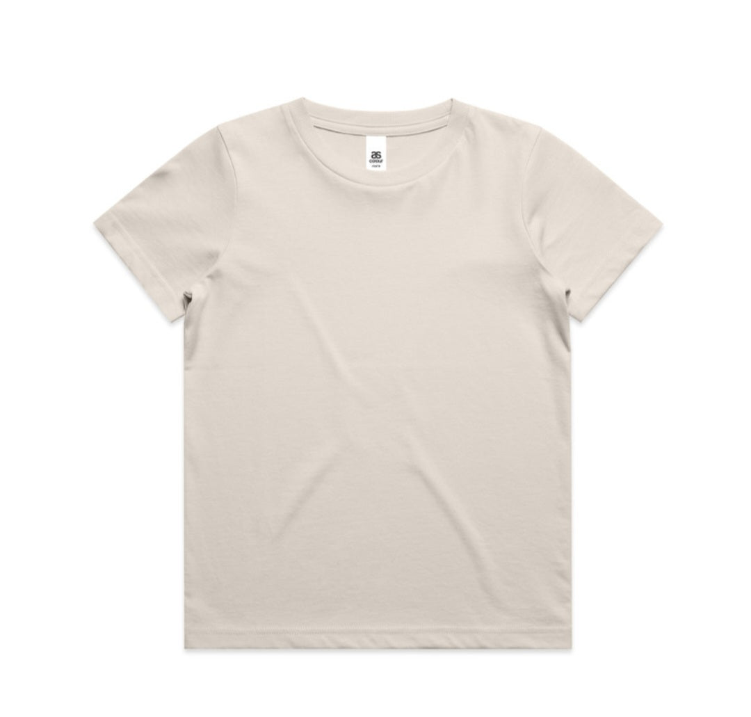 AS COLOURS- KIDS STAPLE TEE & LOGO DESIGN/ QTY OF 5