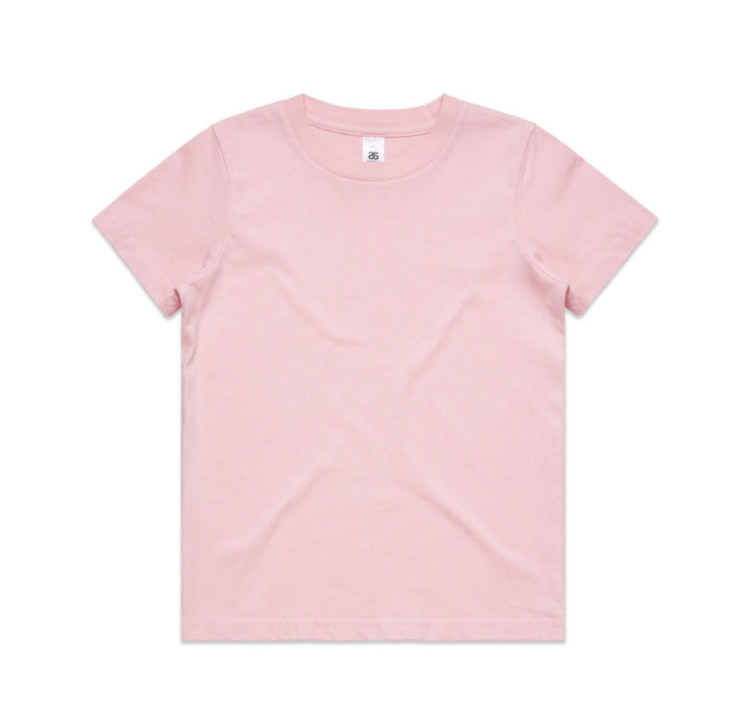AS COLOURS- KIDS STAPLE TEE & LOGO DESIGN/ QTY OF 10