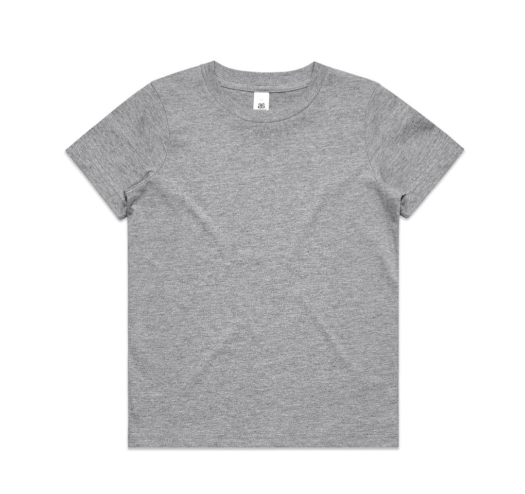 AS COLOURS- KIDS STAPLE TEE & LOGO DESIGN/ QTY OF 10