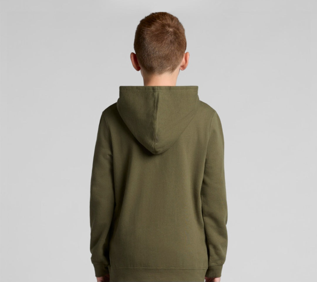 AS COLOURS- KIDS SUPPLY HOOD & LOGO DESIGN/ QTY OF 1