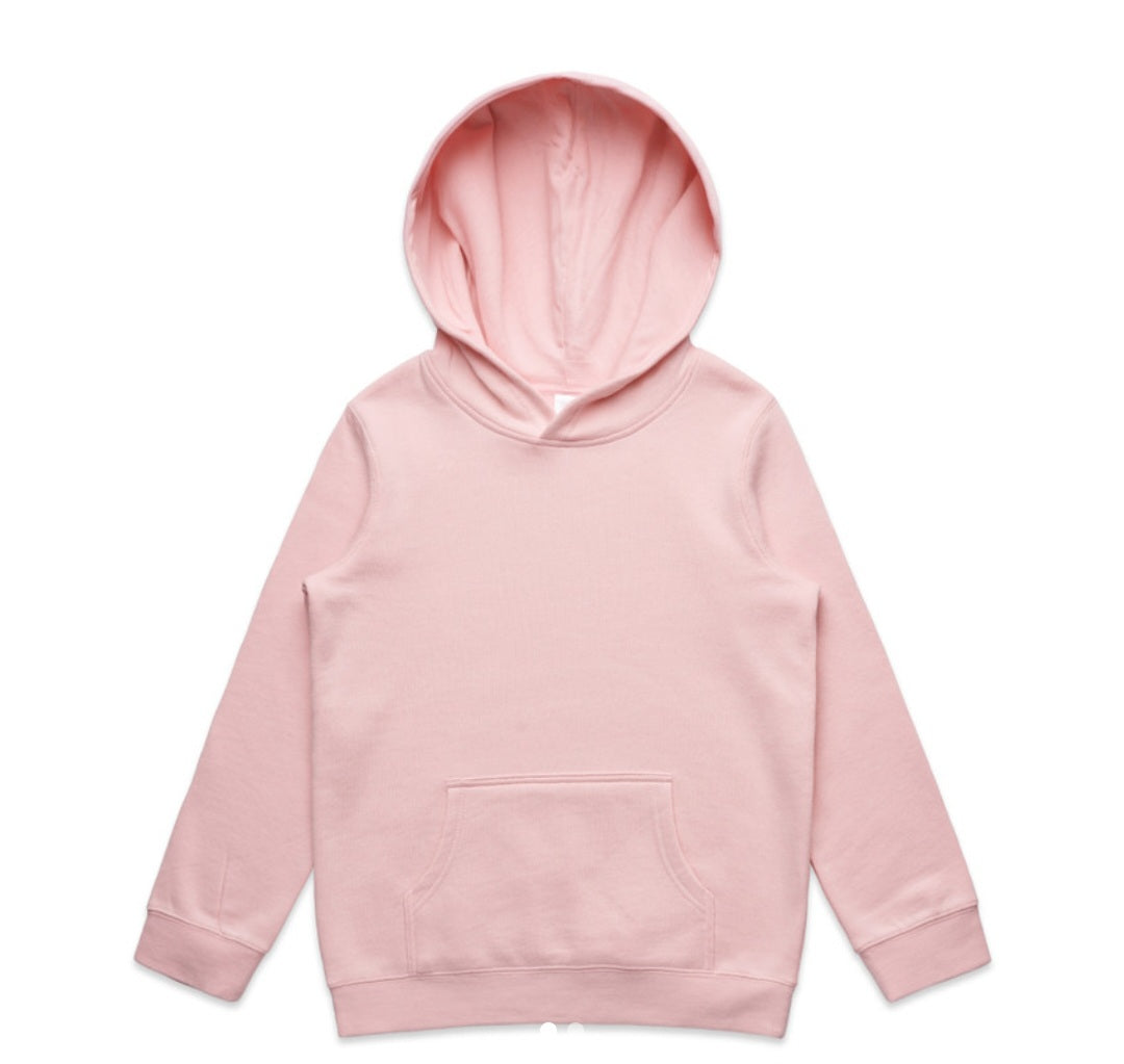 AS COLOURS- KIDS SUPPLY HOOD & LOGO DESIGN/ QTY OF 10