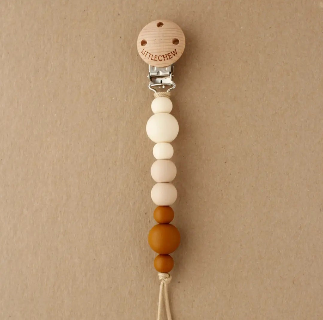 PACIFIER CLIP KIRA- CLAY