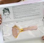 FACIAL ROLLER- SPIKY ROSE QUARTZ