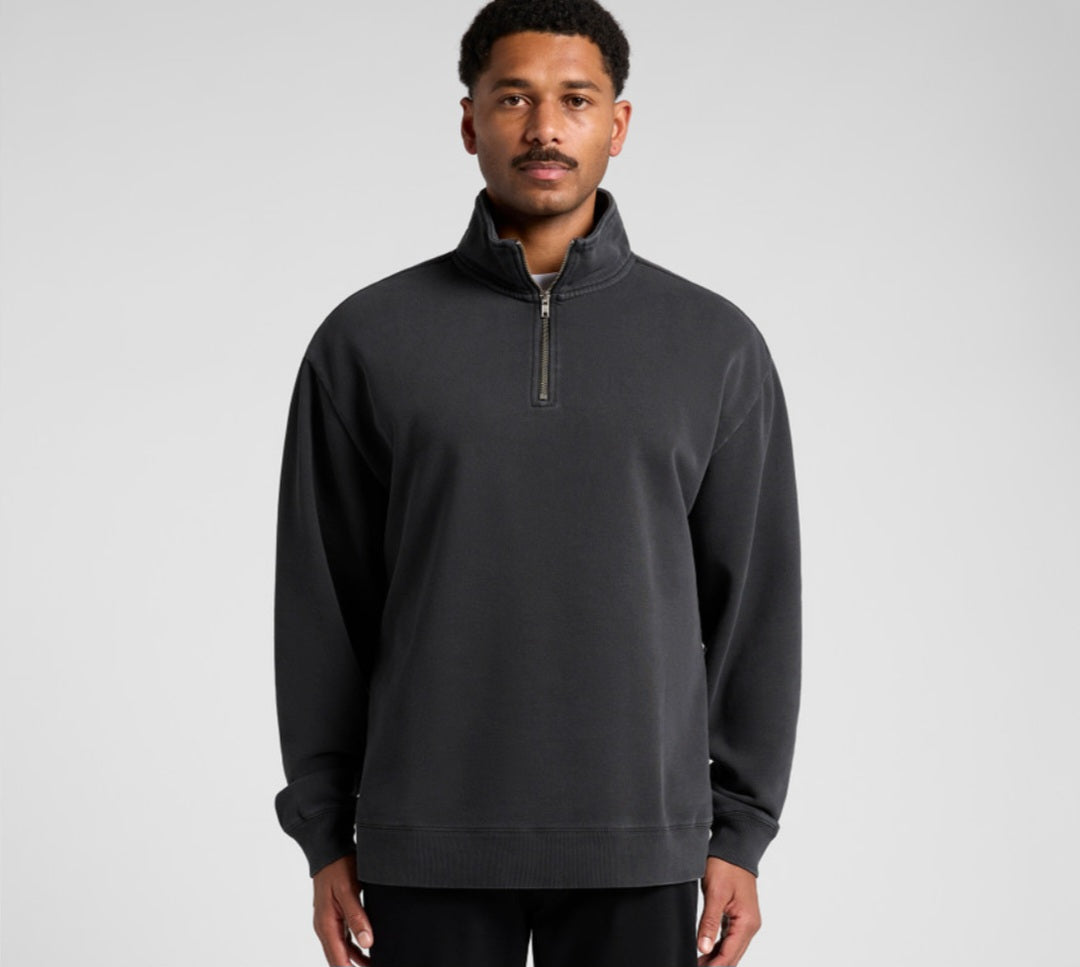 MENS STENCIL HALF ZIP- AS COLOURS