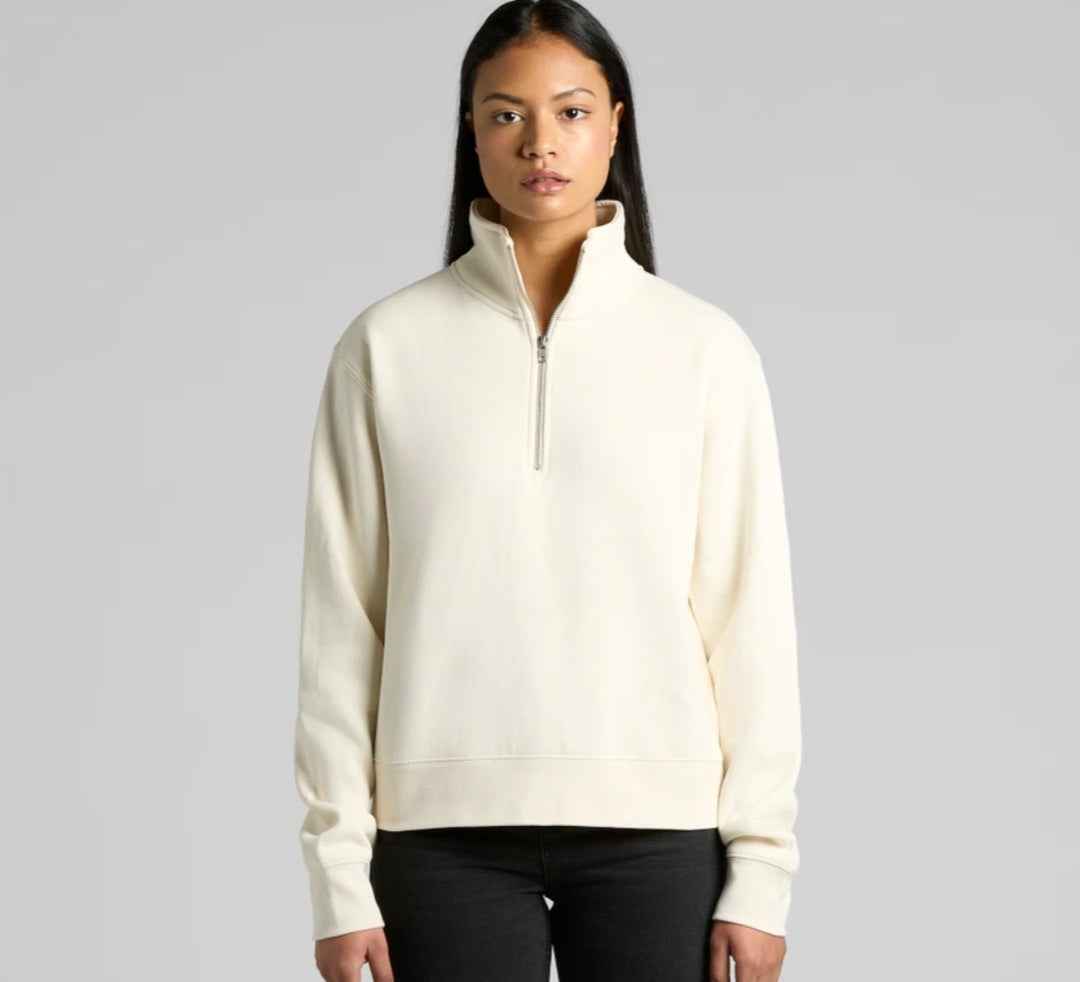 WOMENS HALF ZIP CREW- AS COLOURS