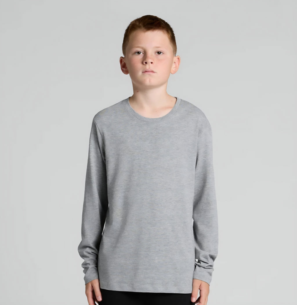 KIDS RELAXED L/SLEEVE TEE- AS COLOURS