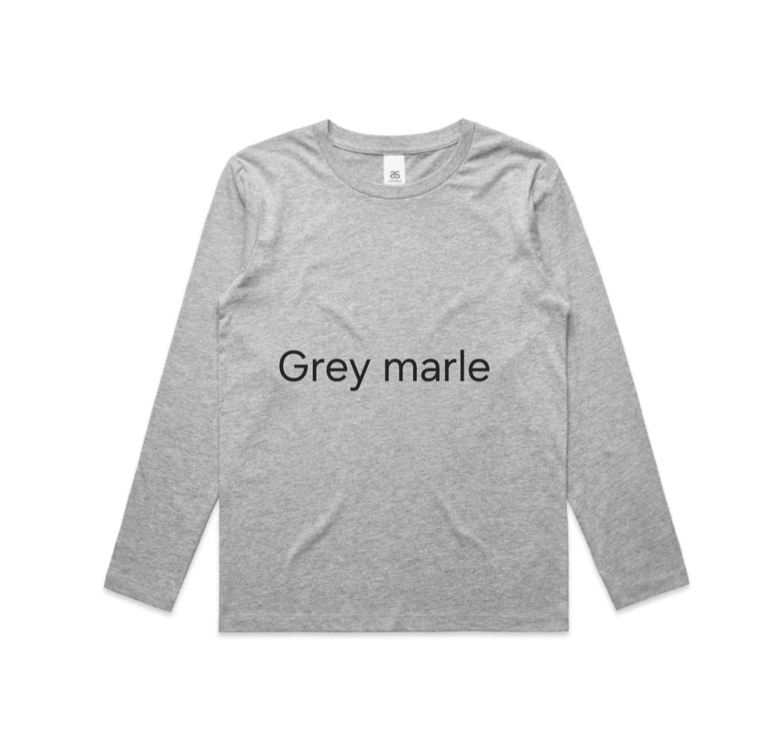KIDS RELAXED L/SLEEVE TEE- AS COLOURS