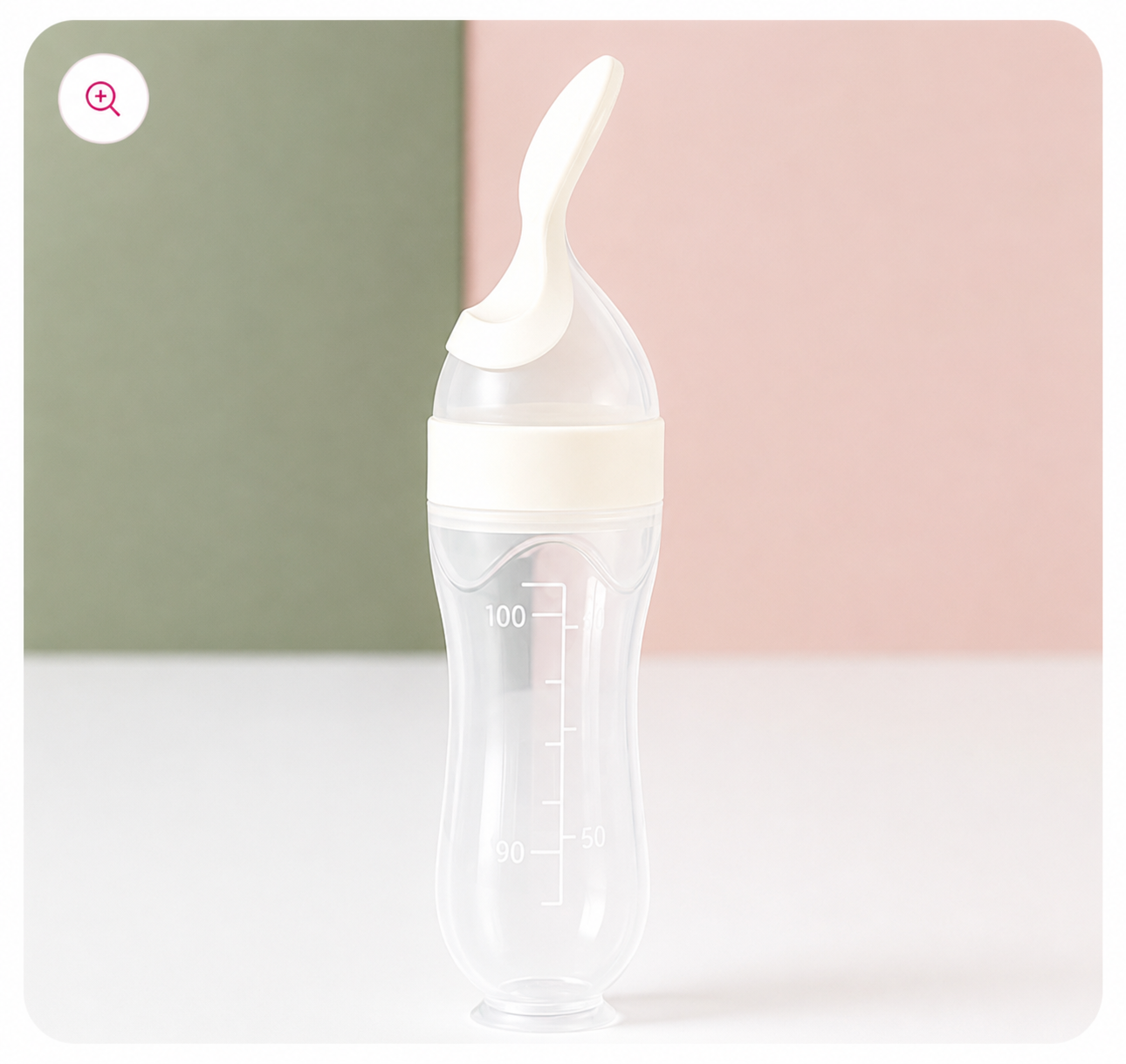SILICON SQUEEZE FEEDING SPOON