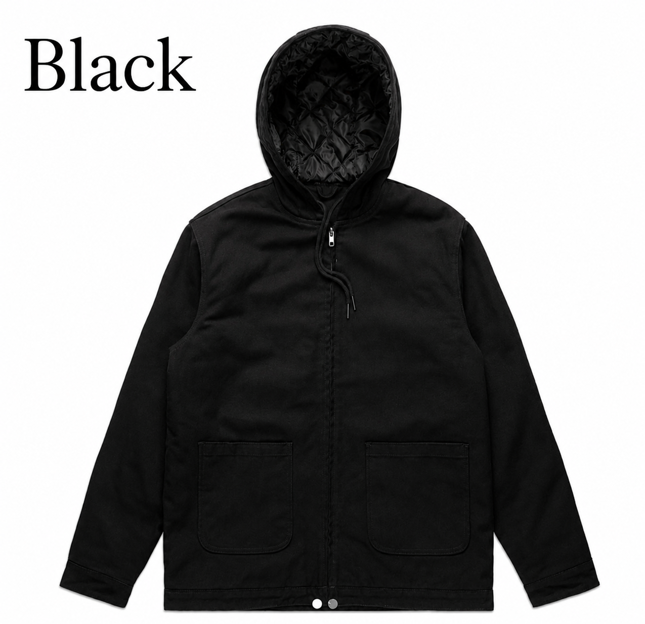 MEN'S CANVAS HOODED JACKET- AS COLOURS