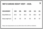 WOMANS CANVAS HEAVY VEST- AS COLOUR