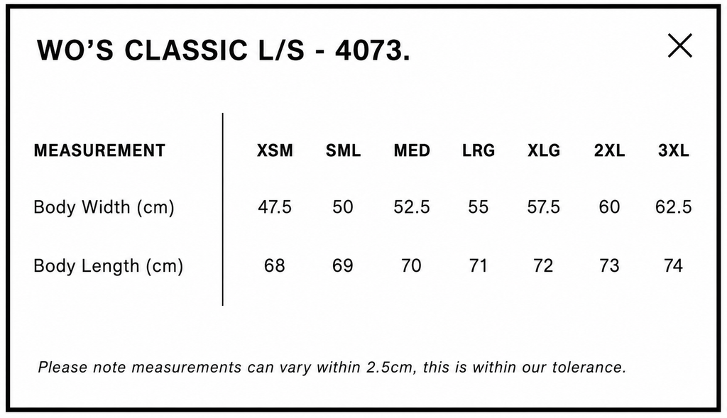 WOMENS L/S TEE- AS COLOURS