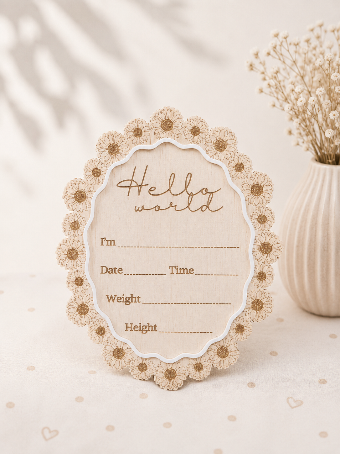 SUNFLOWER BIRTH ANNOUNCEMENT PLAQUE
