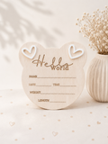 TEDDY BIRTH ANNOUNCEMENT PLAQUE