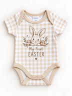 PERSONALISED BABY ROMPER- GINGHAM