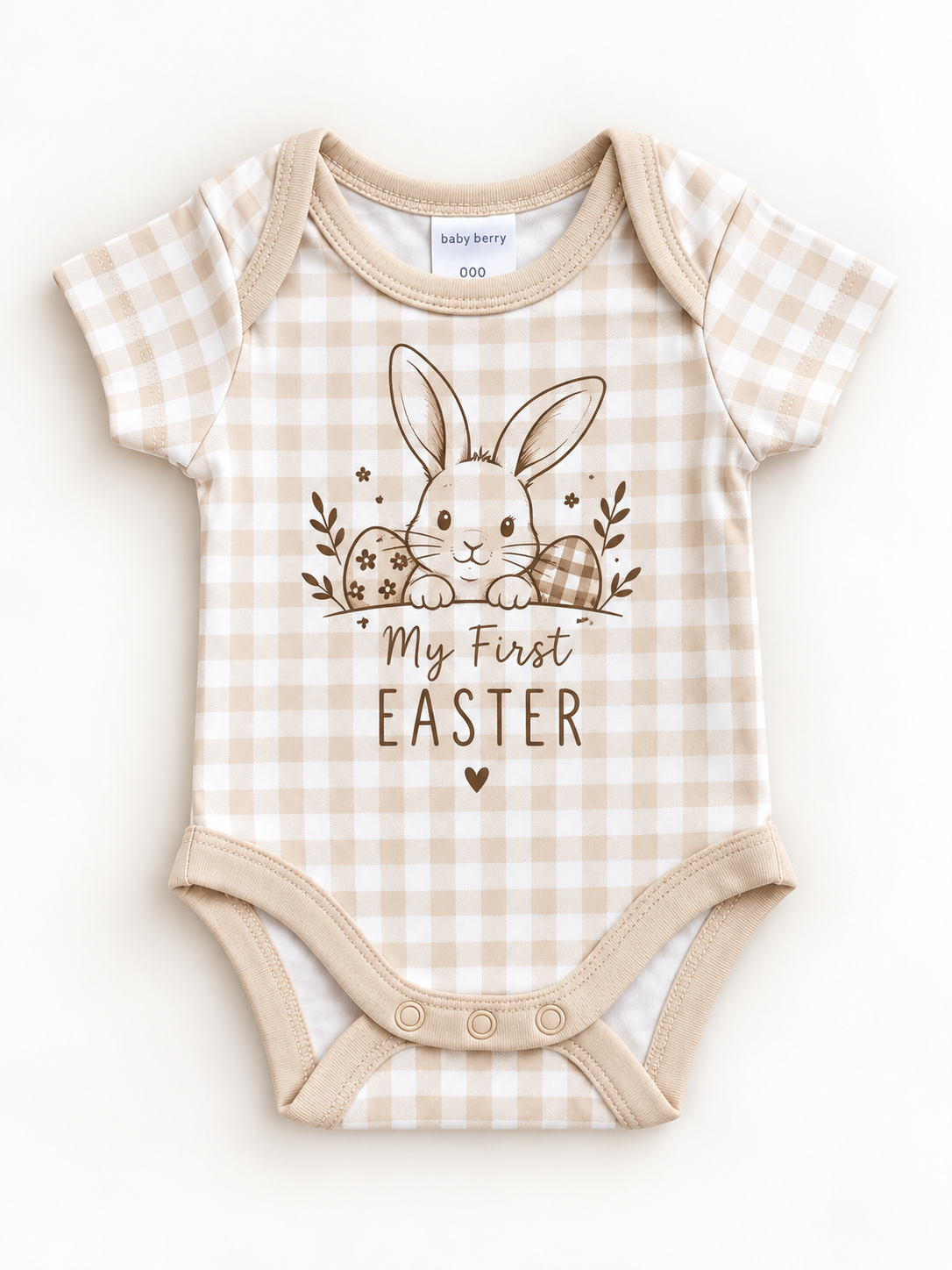 PERSONALISED BABY ROMPER- GINGHAM