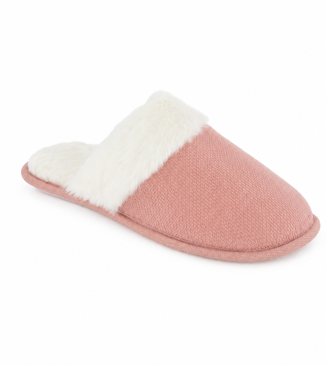 DUSTY PINK CORDUROY SLIPPERS